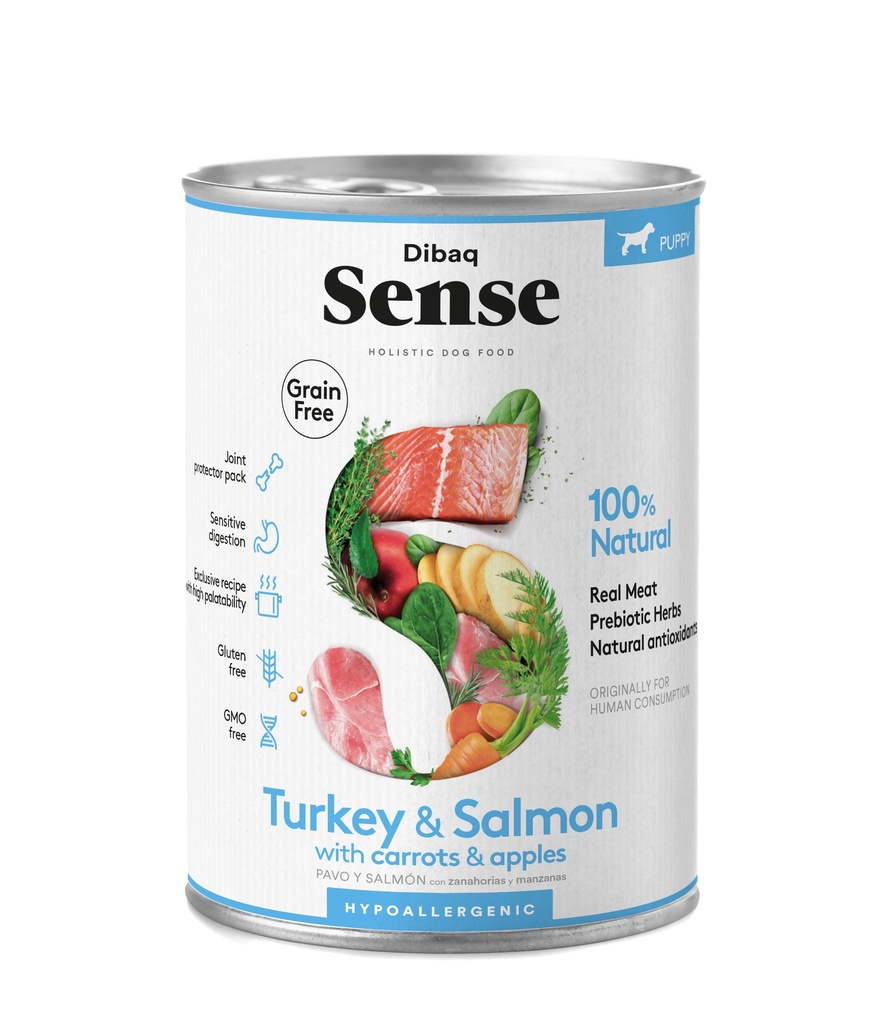 Dibaq Sense Nat Hondenvoer – Zalm & Kalkoen (puppy)